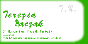 terezia maczak business card
