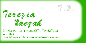 terezia maczak business card